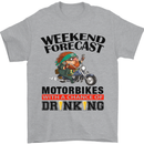 Weekend Forecast Motorbikes Mens T-Shirt Cotton Gildan Sports Grey