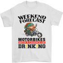 Weekend Forecast Motorbikes Mens T-Shirt Cotton Gildan White