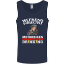 Weekend Forecast Motorbikes Mens Vest Tank Top Navy Blue