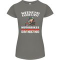 Weekend Forecast Motorbikes Womens Petite Cut T-Shirt Charcoal