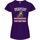 Weekend Forecast Motorbikes Womens Petite Cut T-Shirt Purple