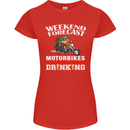 Weekend Forecast Motorbikes Womens Petite Cut T-Shirt Red