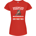 Weekend Forecast Motorbikes Womens Petite Cut T-Shirt Red
