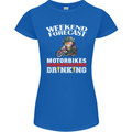 Weekend Forecast Motorbikes Womens Petite Cut T-Shirt Royal Blue