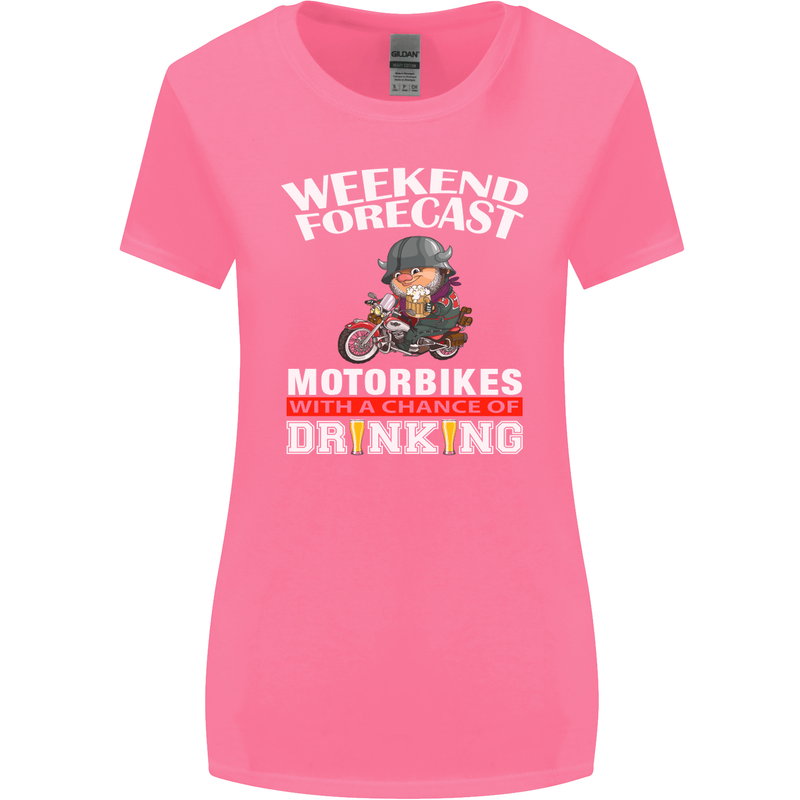 Weekend Forecast Motorbikes Womens Wider Cut T-Shirt Azalea