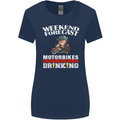 Weekend Forecast Motorbikes Womens Wider Cut T-Shirt Navy Blue