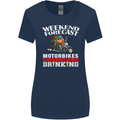 Weekend Forecast Motorbikes Womens Wider Cut T-Shirt Navy Blue