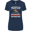 Weekend Forecast Motorbikes Womens Wider Cut T-Shirt Navy Blue