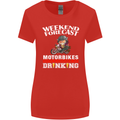 Weekend Forecast Motorbikes Womens Wider Cut T-Shirt Red