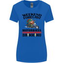 Weekend Forecast Motorbikes Womens Wider Cut T-Shirt Royal Blue