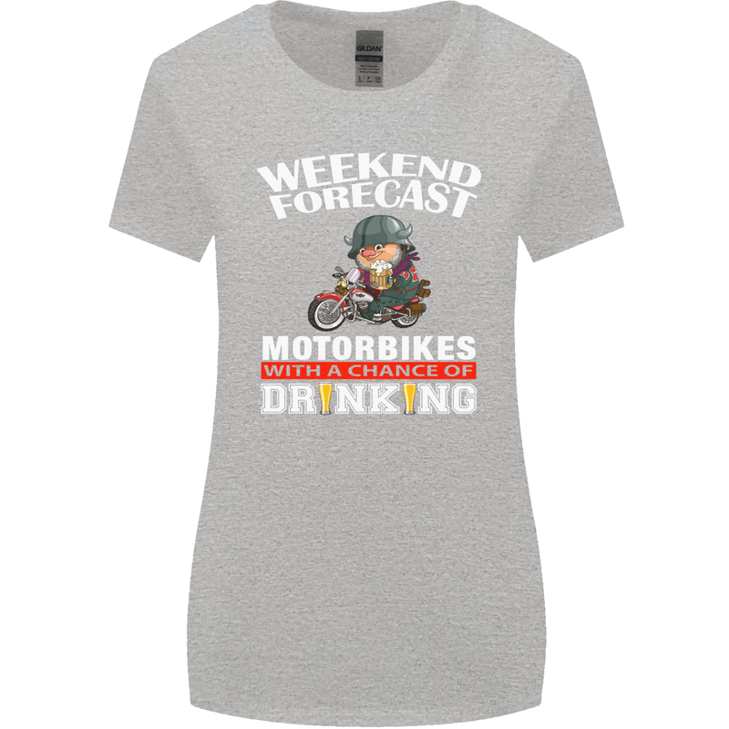 Weekend Forecast Motorbikes Womens Wider Cut T-Shirt Sports Grey