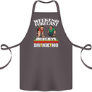 Weekend Forecast Rugby Funny Beer Alcohol Cotton Apron 100% Organic Dark Grey