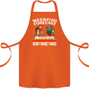Weekend Forecast Rugby Funny Beer Alcohol Cotton Apron 100% Organic Orange