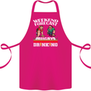 Weekend Forecast Rugby Funny Beer Alcohol Cotton Apron 100% Organic Pink