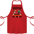 Weekend Forecast Rugby Funny Beer Alcohol Cotton Apron 100% Organic Red