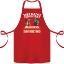 Weekend Forecast Rugby Funny Beer Alcohol Cotton Apron 100% Organic Red