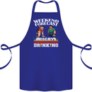 Weekend Forecast Rugby Funny Beer Alcohol Cotton Apron 100% Organic Royal Blue