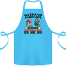 Weekend Forecast Rugby Funny Beer Alcohol Cotton Apron 100% Organic Turquoise