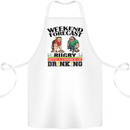 Weekend Forecast Rugby Funny Beer Alcohol Cotton Apron 100% Organic White