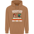 Weekend Forecast Rugby Funny Beer Alcohol Mens 80% Cotton Hoodie Caramel Latte