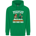Weekend Forecast Rugby Funny Beer Alcohol Mens 80% Cotton Hoodie Irish Green
