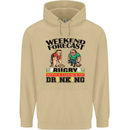 Weekend Forecast Rugby Funny Beer Alcohol Mens 80% Cotton Hoodie Sand