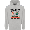 Weekend Forecast Rugby Funny Beer Alcohol Mens 80% Cotton Hoodie Sports Grey