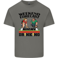 Weekend Forecast Rugby Funny Beer Alcohol Mens Cotton T-Shirt Tee Top Charcoal