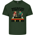 Weekend Forecast Rugby Funny Beer Alcohol Mens Cotton T-Shirt Tee Top Forest Green