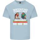 Weekend Forecast Rugby Funny Beer Alcohol Mens Cotton T-Shirt Tee Top Light Blue