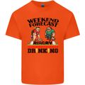 Weekend Forecast Rugby Funny Beer Alcohol Mens Cotton T-Shirt Tee Top Orange