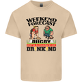 Weekend Forecast Rugby Funny Beer Alcohol Mens Cotton T-Shirt Tee Top Sand