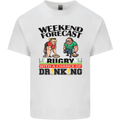 Weekend Forecast Rugby Funny Beer Alcohol Mens Cotton T-Shirt Tee Top White