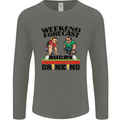 Weekend Forecast Rugby Funny Beer Alcohol Mens Long Sleeve T-Shirt Charcoal
