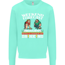 Weekend Forecast Rugby Funny Beer Alcohol Mens Sweatshirt Jumper Peppermint