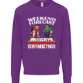 Weekend Forecast Rugby Funny Beer Alcohol Mens Sweatshirt Jumper Purple