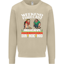 Weekend Forecast Rugby Funny Beer Alcohol Mens Sweatshirt Jumper Sand