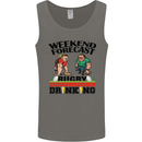 Weekend Forecast Rugby Funny Beer Alcohol Mens Vest Tank Top Charcoal