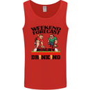 Weekend Forecast Rugby Funny Beer Alcohol Mens Vest Tank Top Red