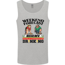 Weekend Forecast Rugby Funny Beer Alcohol Mens Vest Tank Top Sports Grey