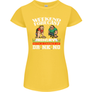 Weekend Forecast Rugby Funny Beer Alcohol Womens Petite Cut T-Shirt Yellow