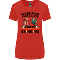 Weekend Forecast Rugby Funny Beer Alcohol Womens Wider Cut T-Shirt Red