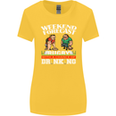 Weekend Forecast Rugby Funny Beer Alcohol Womens Wider Cut T-Shirt Yellow