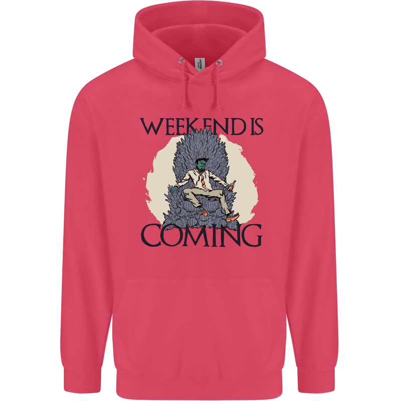 Weekend Funny Beer Cider Wine Alcohol Gin Childrens Kids Hoodie Heliconia