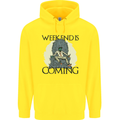 Weekend Funny Beer Cider Wine Alcohol Gin Childrens Kids Hoodie Yellow