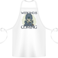 Weekend Funny Beer Cider Wine Alcohol Gin Cotton Apron 100% Organic White