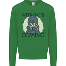 Weekend Funny Beer Cider Wine Alcohol Gin Kids Sweatshirt Jumper Irish Green