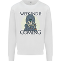 Weekend Funny Beer Cider Wine Alcohol Gin Kids Sweatshirt Jumper White
