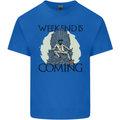 Weekend Funny Beer Cider Wine Alcohol Gin Kids T-Shirt Childrens Royal Blue