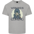 Weekend Funny Beer Cider Wine Alcohol Gin Kids T-Shirt Childrens Sports Grey